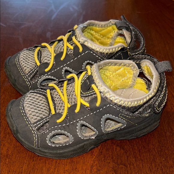 Carter's Black and Yellow Sneakers with Breathable Mesh and Rugged Sole - Picture 4 of 6